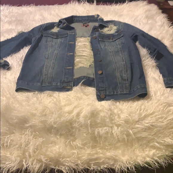 Distressed Jean Jacket - Picture 1 of 2